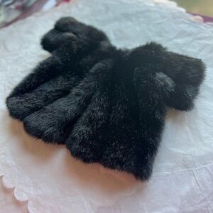 NWOT Luxurious Black Faux Fur Coat for 18” dolls historical Pleasant Company
